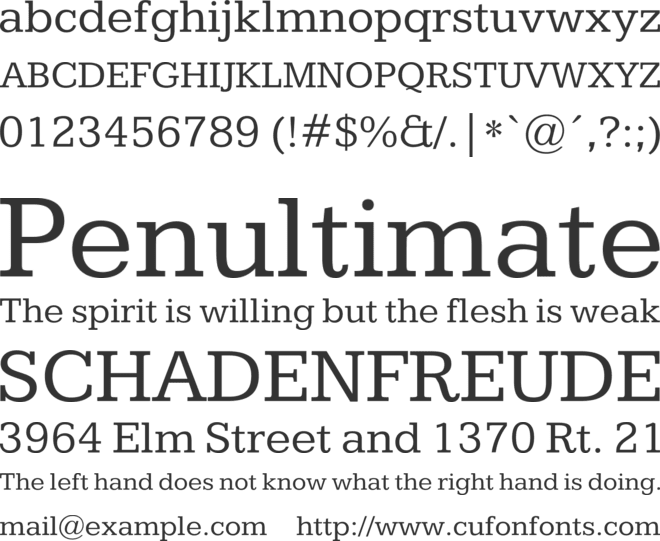 Kameron font preview