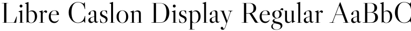 Libre Caslon Display Regular font