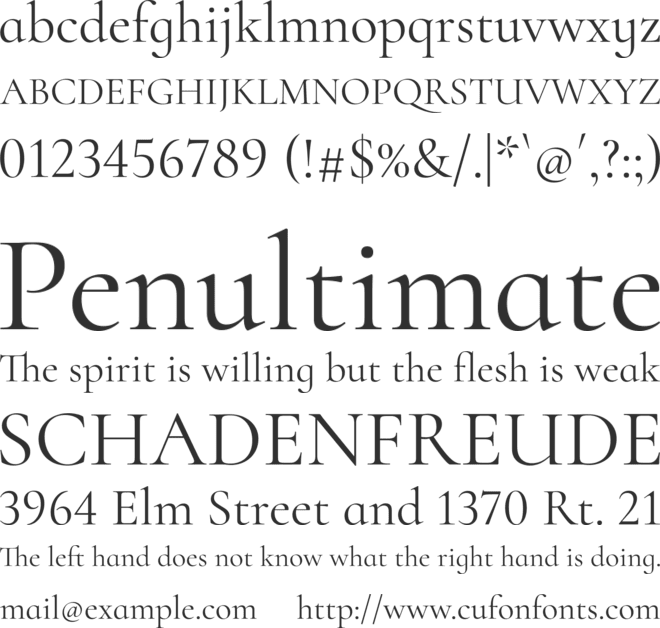 Cormorant Infant font preview