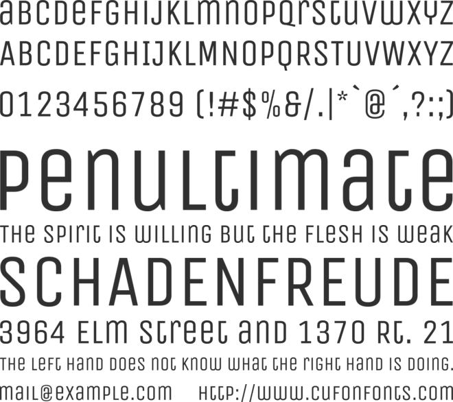 Unica One font preview