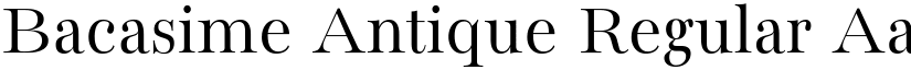 Bacasime Antique Regular font