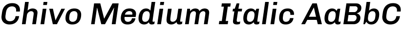 Chivo Medium Italic (Variable) font
