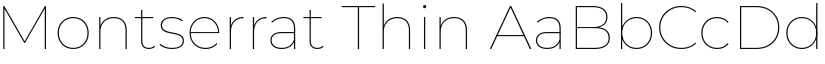 Montserrat Thin (Variable) font