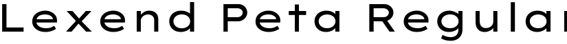 Lexend Peta Regular (Variable) font
