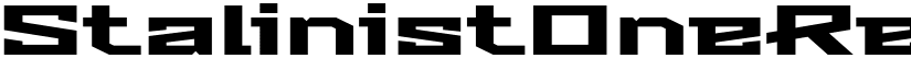 Stalinist One Regular font