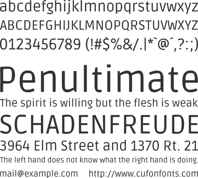 Ruda font preview