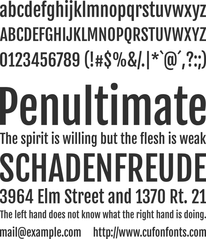 Fjalla One font preview