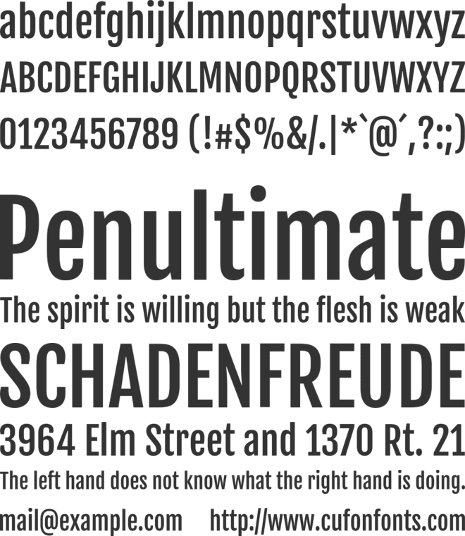 Fjalla One font preview