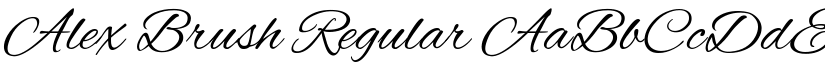Alex Brush Regular font