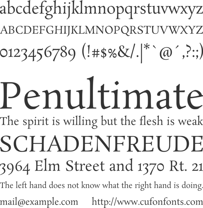 Rosarivo font preview