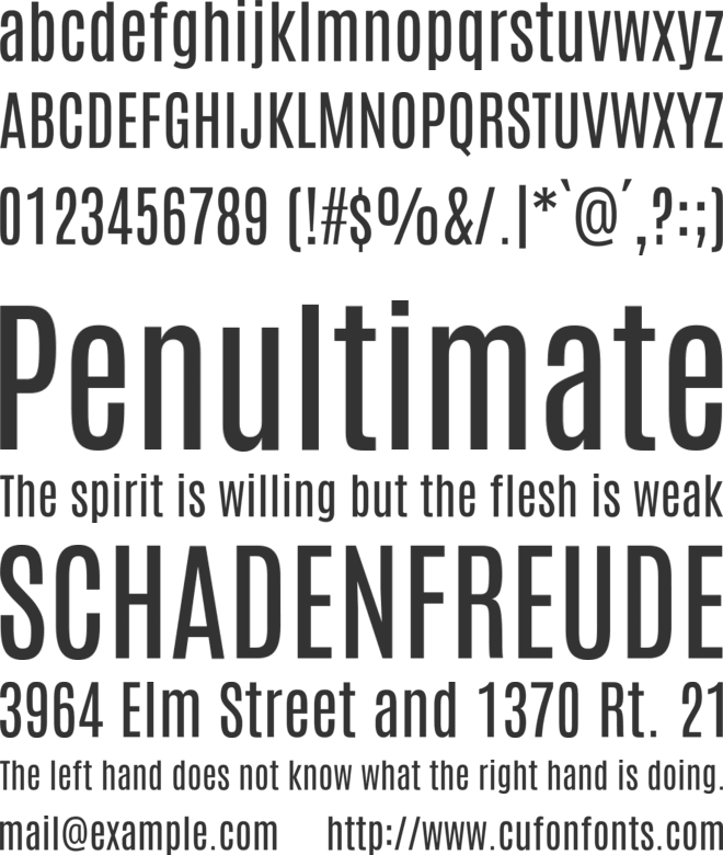 Antonio font preview