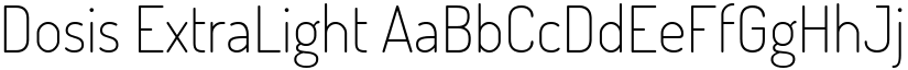Dosis ExtraLight (Variable) font