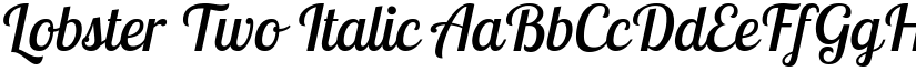 Lobster Two Italic font