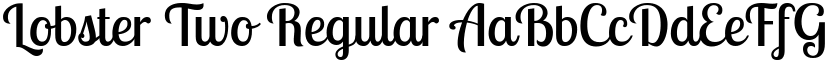 Lobster Two Regular font