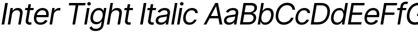 Inter Tight Italic (Variable) font