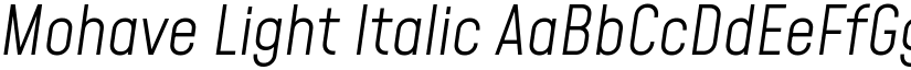 Mohave Light Italic (Variable) font