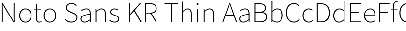 Noto Sans KR Thin (Variable) font