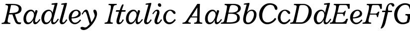 Radley Italic font