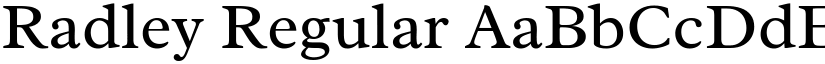Radley Regular font