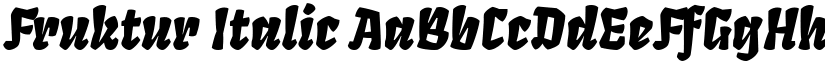 Fruktur Italic font