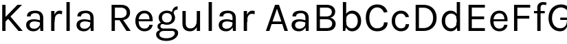 Karla Regular (Variable) font