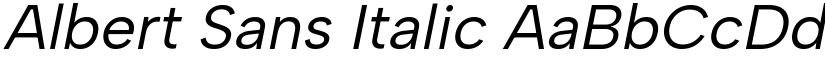 Albert Sans Italic (Variable) font