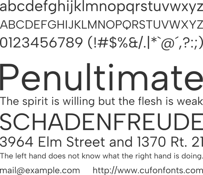 Albert Sans font preview