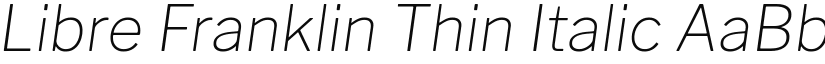 Libre Franklin Thin Italic (Variable) font