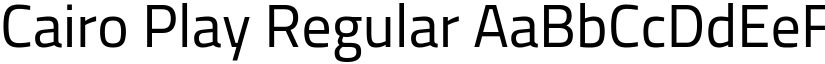 Cairo Play Regular (Variable) font
