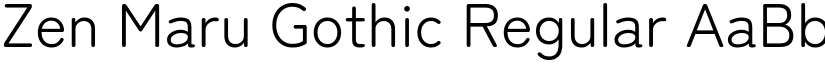 Zen Maru Gothic Regular font