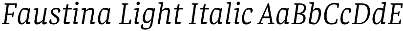 Faustina Light Italic (Variable) font