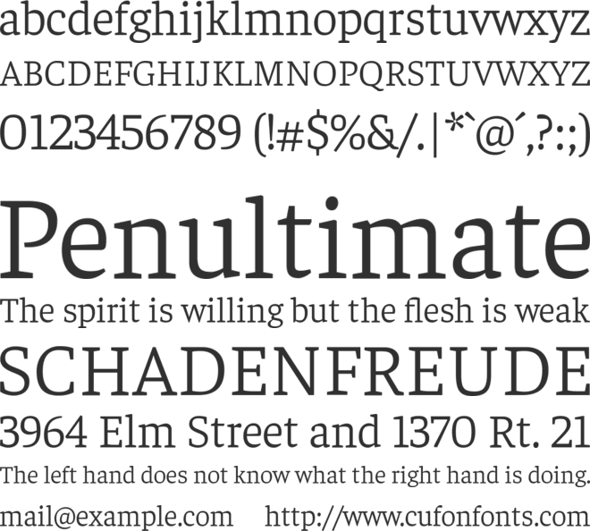 Faustina font preview