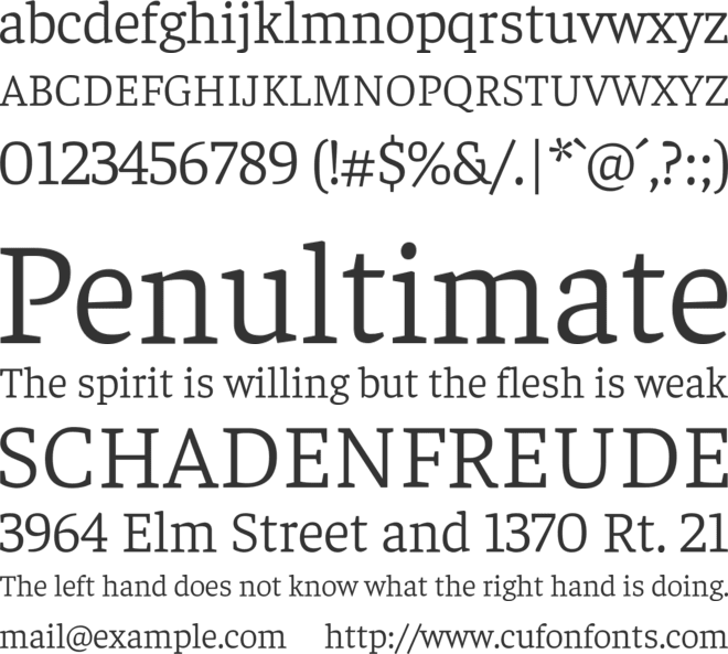 Faustina font preview