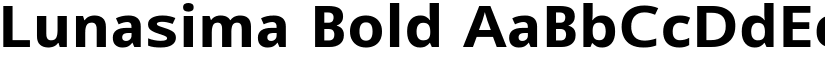 Lunasima Bold font