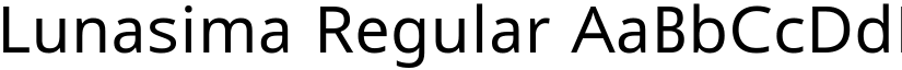 Lunasima Regular font