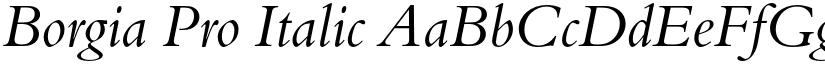 Borgia Pro Italic font