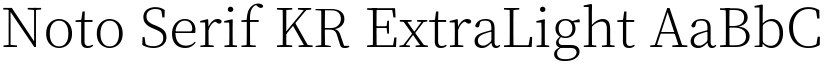 Noto Serif KR ExtraLight (Variable) font