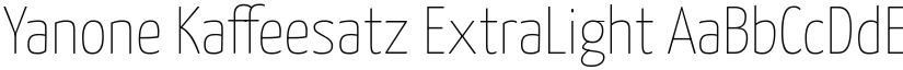 Yanone Kaffeesatz ExtraLight (Variable) font