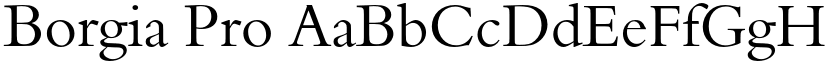 Borgia Pro font