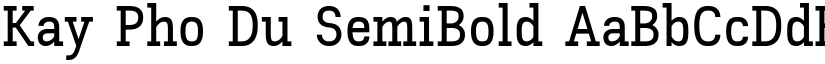 Kay Pho Du SemiBold font