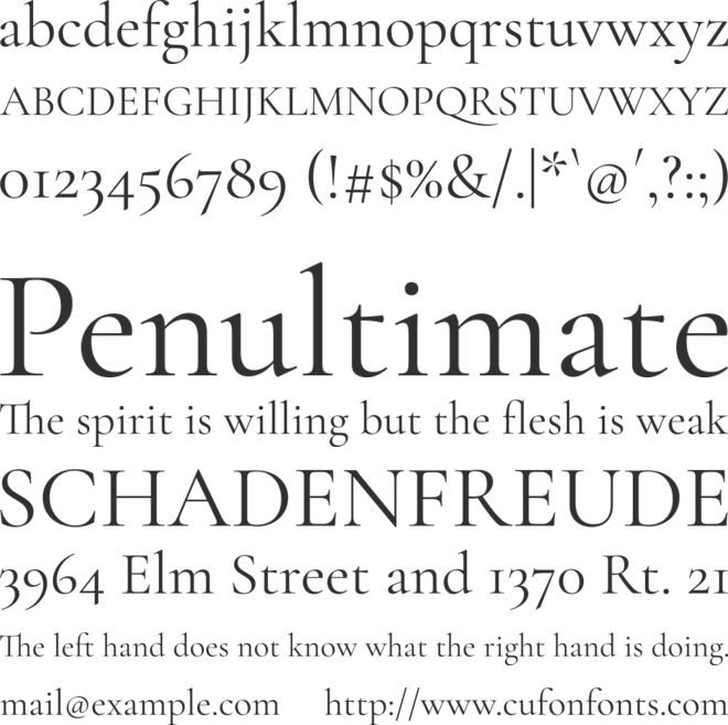 Cormorant Garamond font preview