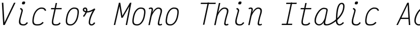 Victor Mono Thin Italic (Variable) font