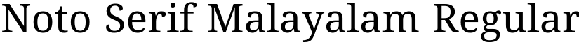 Noto Serif Malayalam Regular (Variable) font