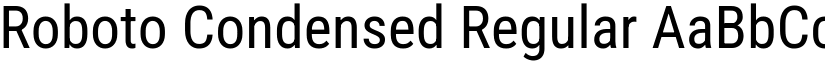 Roboto Condensed Regular font