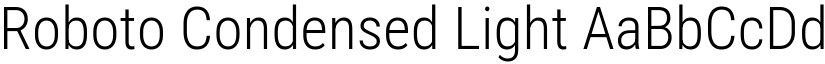 Roboto Condensed Light font