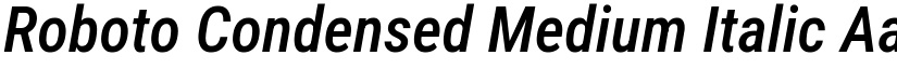 Roboto Condensed Medium Italic font