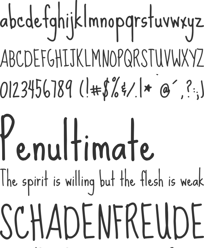 Sue Ellen Francisco font preview