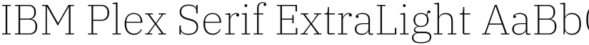 IBM Plex Serif ExtraLight font