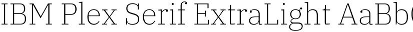 IBM Plex Serif ExtraLight font