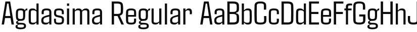 Agdasima Regular font